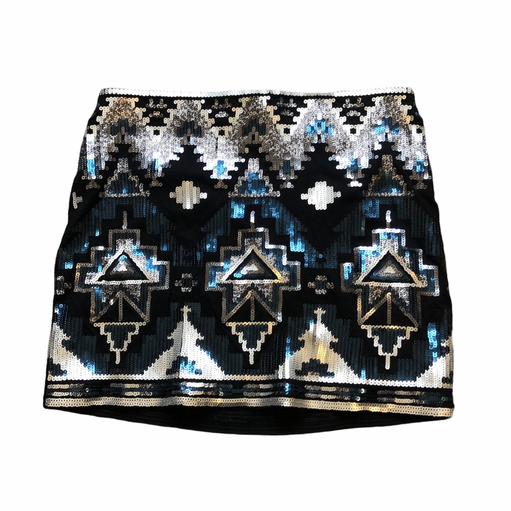 Express Aztec Sequins Skirt